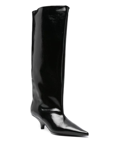 TOTEME 55mm The Wedge-Heel boots - Black - zdjęcie produktu nr 2