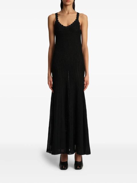 KHAITE Thora striped dress - Black - zdjęcie produktu nr 2