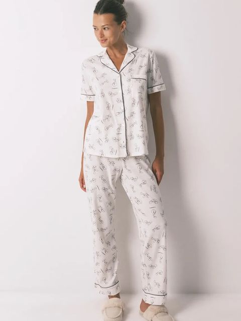 women'secret piżama bawełniana damska kolor beżowy bawełniana 3132137 - zdjęcie produktu nr 1