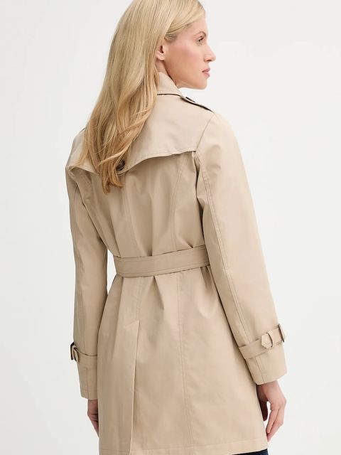 Answear.LAB trencz bawełniany damski kolor beżowy przejściowy