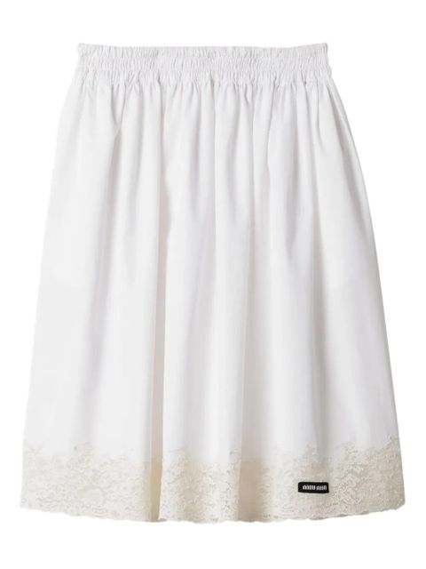 Miu Miu poplin skirt - White - zdjęcie produktu nr 1