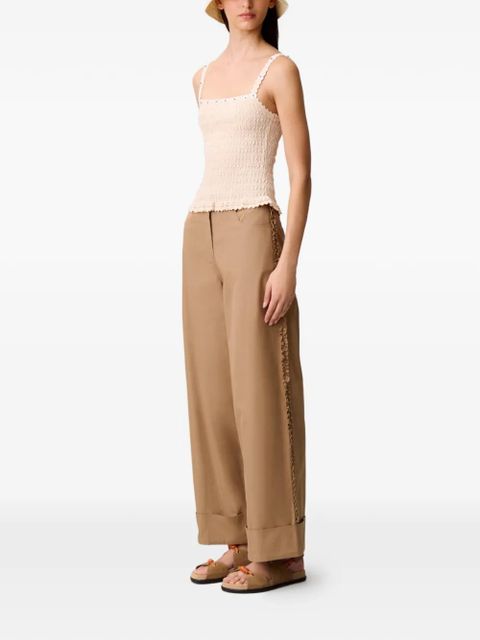 Claudie Pierlot ruffled palazzo pants - Neutrals