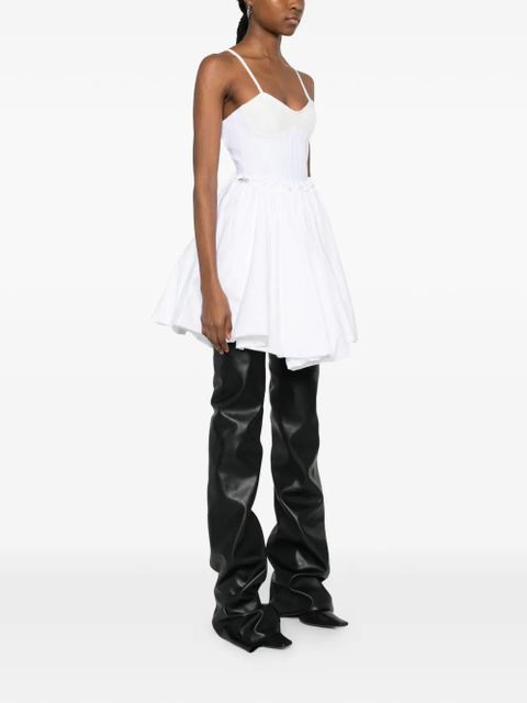 The Attico peplum-hem mini dress - White