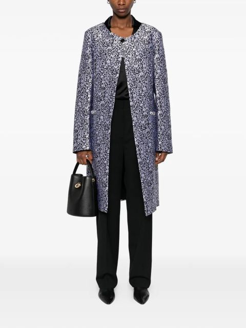 TOTEME collarless floral coat - Black - zdjęcie produktu nr 2