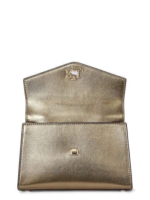 Lauren Ralph Lauren torebka skórzana kolor złoty 431P02413