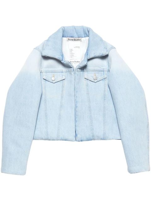 Acne Studios floral-lining denim jacket - Blue - zdjęcie produktu nr 1