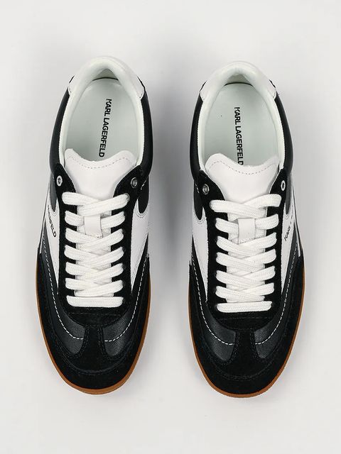 Karl Lagerfeld sneakersy skórzane KANDIDATE damskie kolor czarny KL63855