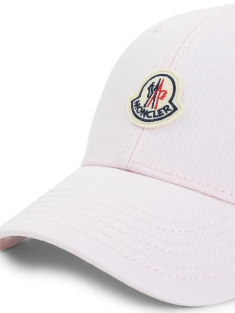 Moncler logo patch cap - Pink