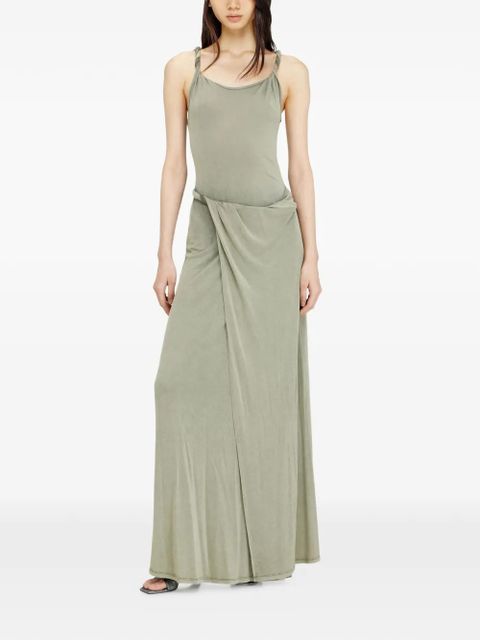 Diesel D-Estiga knot-detail maxi dress - Green