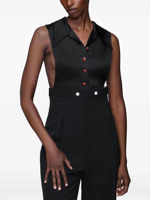 Maison Margiela ladybug button t-shirt - Black - zdjęcie produktu nr 2