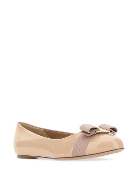 Ferragamo Varina leather ballet flats - Neutrals - zdjęcie produktu nr 2