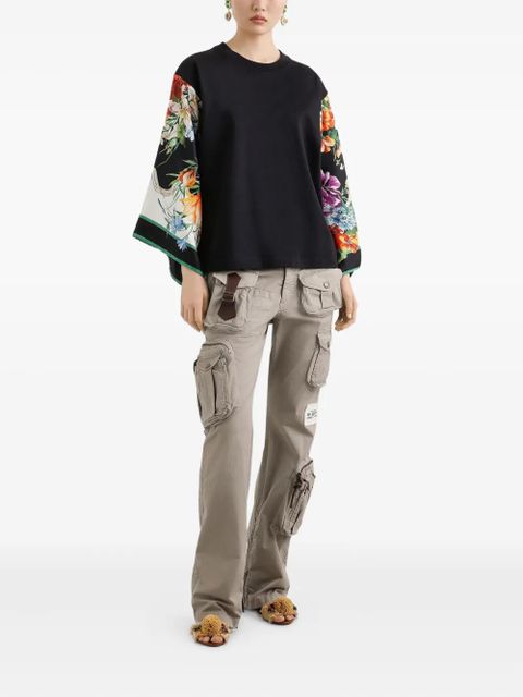 Dolce & Gabbana floral-print t-shirt - Black - zdjęcie produktu nr 2