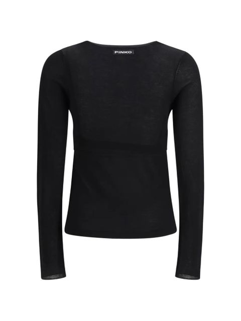 PINKO V-neck seraflino top - Black - zdjęcie produktu nr 2