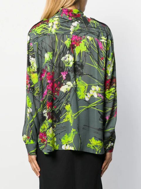 Blumarine floral print shirt - Grey