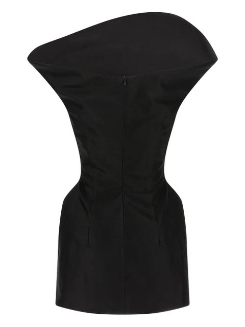 Magda Butrym asymmetrical sculpted cotton mini dress - Black