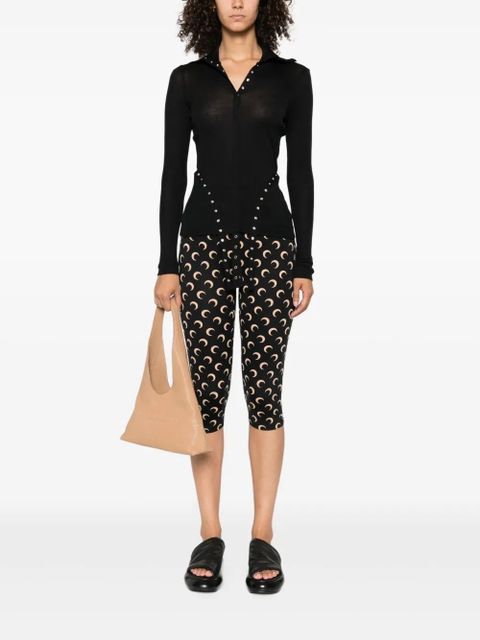 Marine Serre crescent moon-print trousers - Black - zdjęcie produktu nr 2