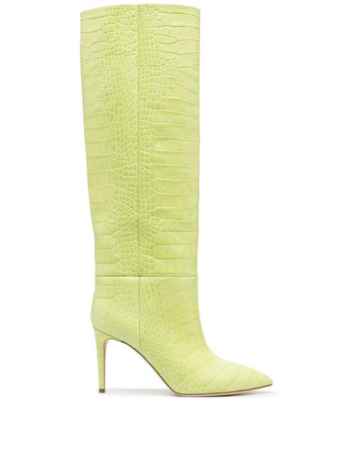Paris Texas knee high 85mm stiletto boots - Green - zdjęcie produktu nr 1
