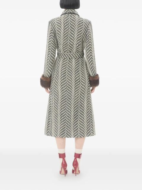 Valentino Garavani printed single-breasted coat - Black