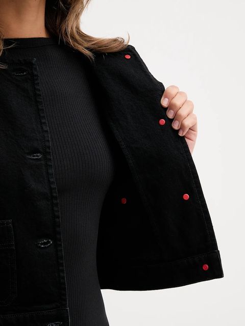 Tommy Hilfiger kurtka bawełniana kolor czarny przejściowa WW0WW46772