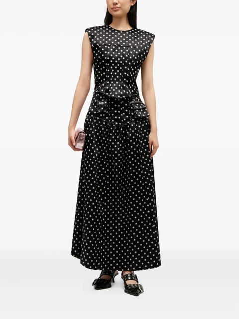 GANNI polka dot zip top - Black - zdjęcie produktu nr 2