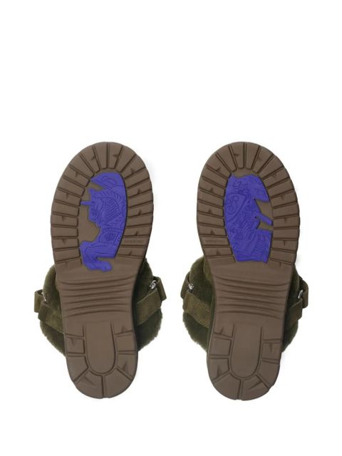 Burberry Chubby calf suede mules - Green