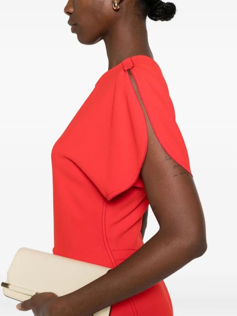 Victoria Beckham short sleeve dress - Red