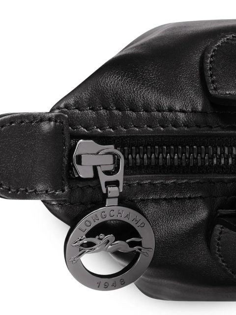 Longchamp mini Le Pliage leather mini tote bag - Black