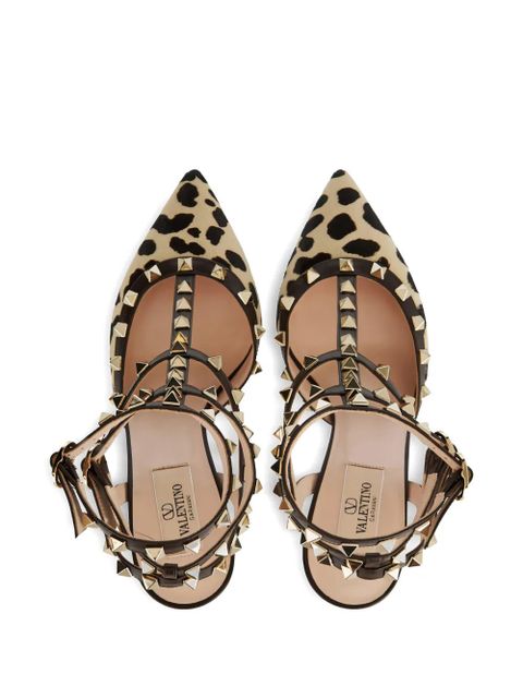 Valentino Garavani 70mm stud-embellished leopard-print pumps - Neutrals