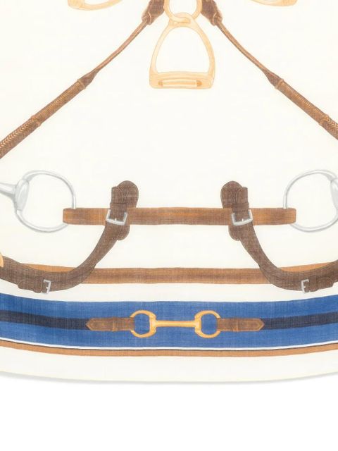 Lauren Ralph Lauren equestrian-print scarf - Neutrals