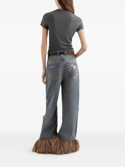 Dolce & Gabbana graphic-print cotton T-shirt - Grey