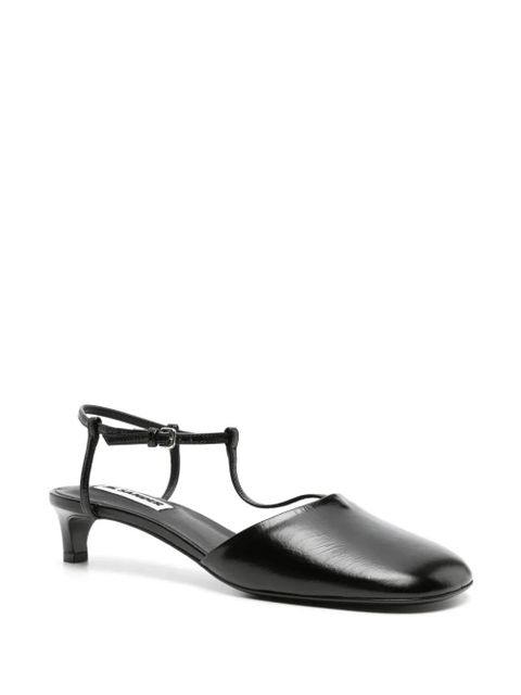 Jil Sander T-bar leather pumps - Black - zdjęcie produktu nr 2