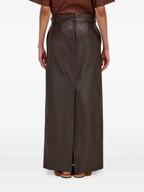 Ferragamo leather slit maxi skirt - Brown - zdjęcie produktu nr 2