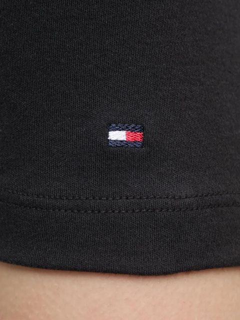 Tommy Hilfiger sukienka bawełniana kolor czarny midi rozkloszowana WW0WW44547