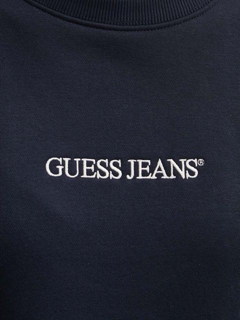 Guess Jeans bluza damska kolor granatowy z aplikacją W4YQ10 KC811