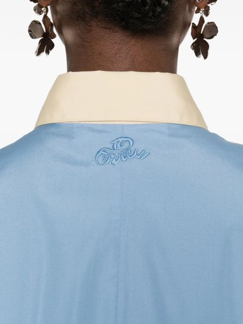 Marni collared panelled top - Blue