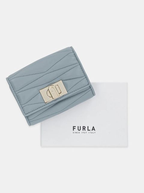 Furla portfel skórzany damski kolor niebieski WP00225.BX3221.3963S