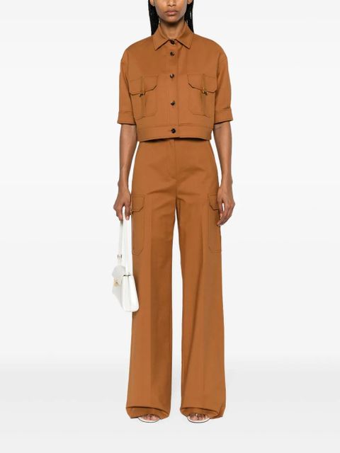 Max Mara Edda logo-embroidered trousers - Brown - zdjęcie produktu nr 2