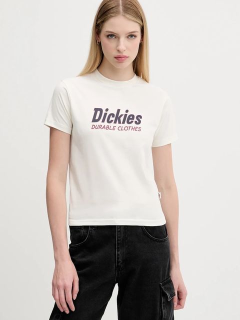 Dickies t-shirt bawełniany damski kolor beżowy DK0A87Q5 - zdjęcie produktu nr 1