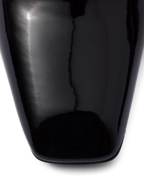 Prada 85mm patent-leather mules - Black