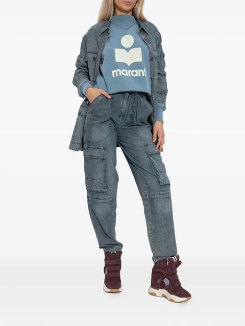 MARANT ÉTOILE logo-print cotton-blend sweatshirt - Blue - zdjęcie produktu nr 2