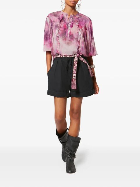 MARANT ÉTOILE Veelia ruffled buttoned blouse - Pink - zdjęcie produktu nr 2