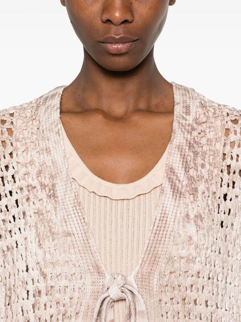 Blumarine open-knit cardigan - Neutrals