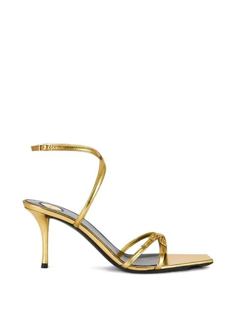 Saint Laurent 75mm Lydia ankle-strap sandals - Gold - zdjęcie produktu nr 1
