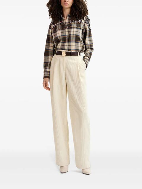 Essentiel Antwerp floral-appliqué shirt - Brown - zdjęcie produktu nr 2