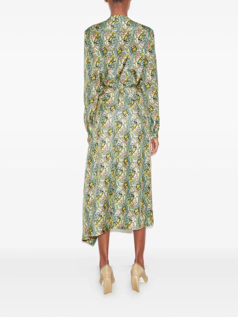 Tory Burch printed asymmetric skirt - Blue