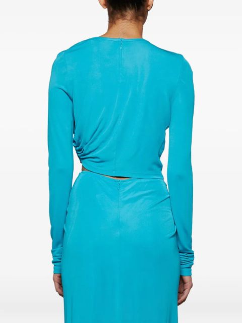 Christopher Esber Bezel Quartz twist-detail long-sleeve top - Blue