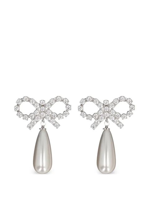 Self-Portrait bow-detail earrings - Silver - zdjęcie produktu nr 1