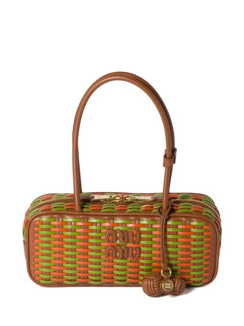 Miu Miu Beau leather tote bag - Brown - zdjęcie produktu nr 1