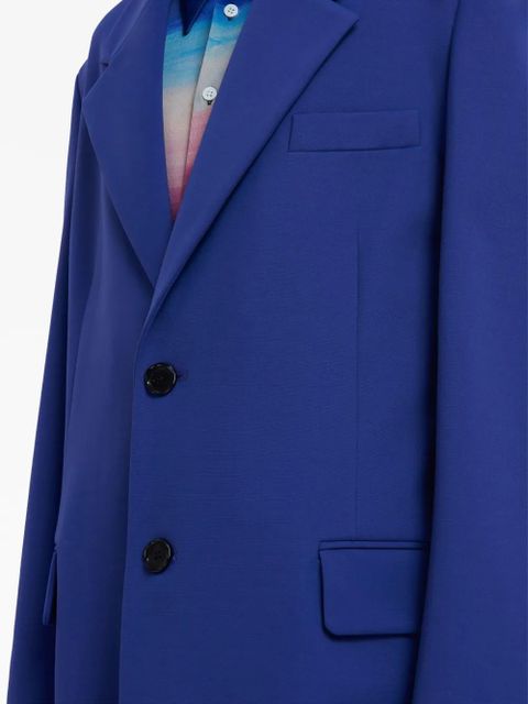 Marni single-breasted long coat - Blue