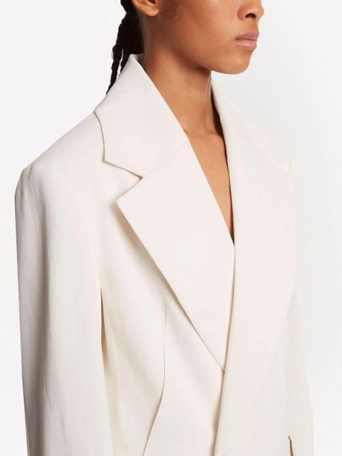 Proenza Schouler midweight linen blazer - White